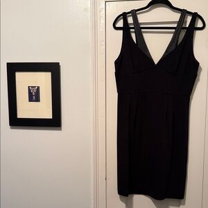 Boston Proper Black Strappy V Neck Dress